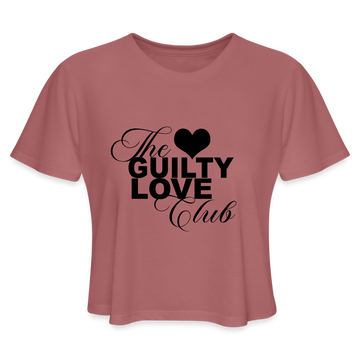 *Guilty Love Club* (Cropped Heart Tee) - mauve