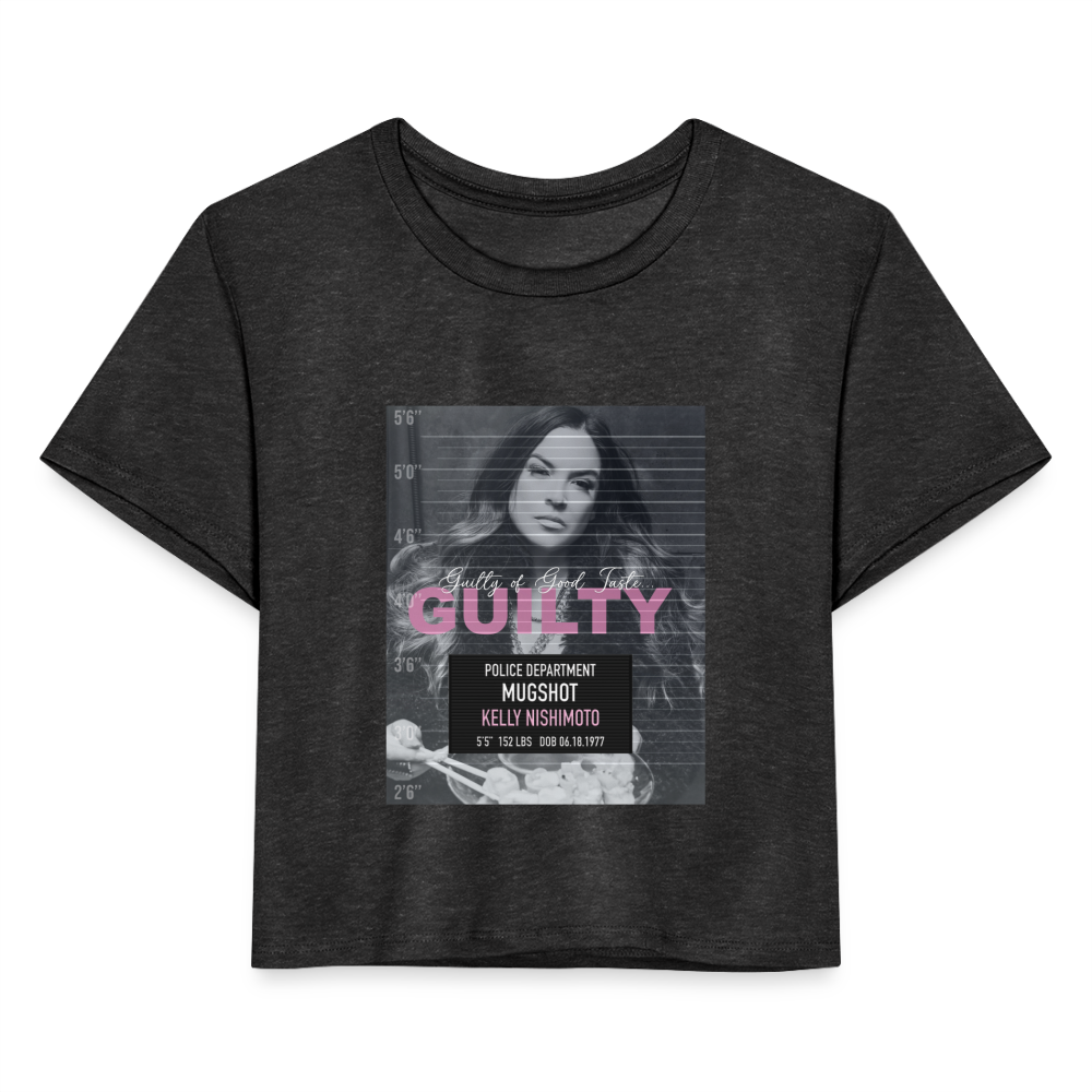 *Guilty Kelly* (Cropped Graphic Tee) - deep heather