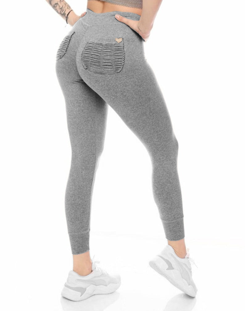Lifestyle Cute Booty Leggings with Signature Ruched Pockets (3