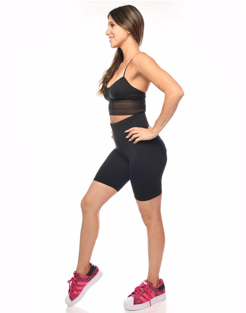 *super Blackout* (Covered Cute Booty Biker) Shorts - Active