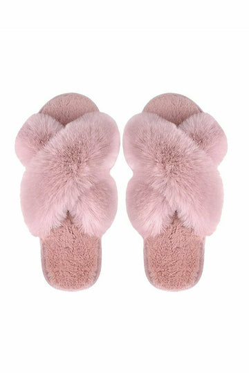 *fuzzy Slippers* (Criss Cross Slippers) Slippers
